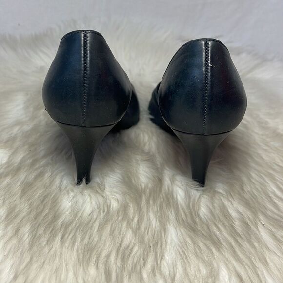 Paul Green Black Leather Cutaway Heels Sz 5/US Size 7.5 - Picture 3 of 7